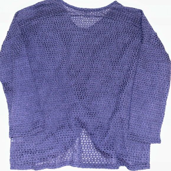 Umgee+ plus women’s twist‎ top open weave crochet top 3/4 length sleeve size XL - Picture 3 of 7